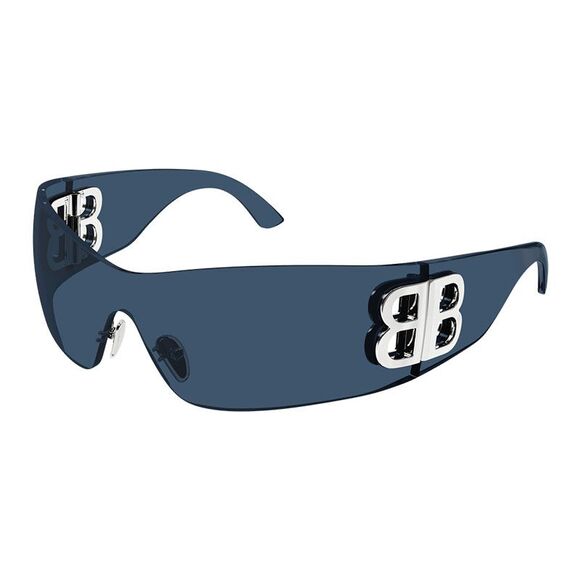 Balenciaga Accessories - Balenciaga Sunglasses Rectangle Rimless, Blue Frame and Blue Lens BB0359S002
